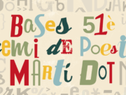 Obert el termini per participar en el 51è Premi de Poesia Martí Dot