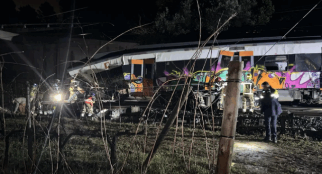 Accident de Rodalies a la línea R4. Foto: Cedida per Metrópoli Barcelona