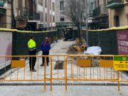 Comencen les obres de trasplantament d’arbres al centre de Sant Feliu de Llobregat