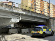 Badalona instal·la blocs de formigó on hi havia l’assentament de la C-31