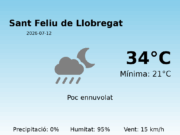 Predicció meteorològica: Sant Feliu de Llobregat, 12 de Juliol de 2026